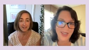 Screenshot from webinar with Amy Barnhorst on the left and Robin Cogan on the right