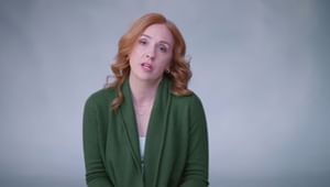 Emmy Betz speaking towards the camera