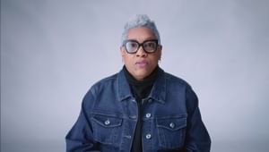 Freedom Jones speaking towards the camera